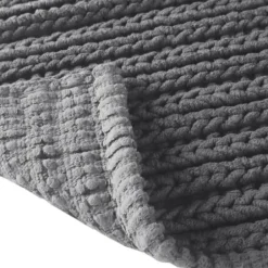 Bathroom Rugs-Kirkland's Home High Pile Marshmallow Bath Mat, 40 In. Gray
