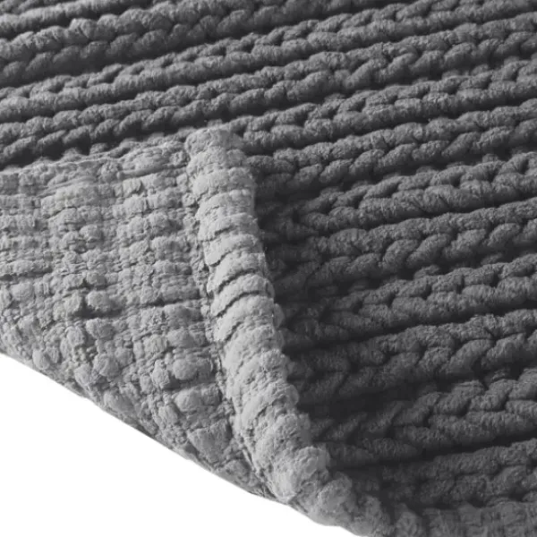 Bathroom Rugs-Kirkland's Home High Pile Marshmallow Bath Mat, 40 In. Gray