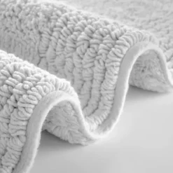 Bathroom Rugs-Kirkland's Home High Pile Marshmallow Bath Mat, 30 In. Gray