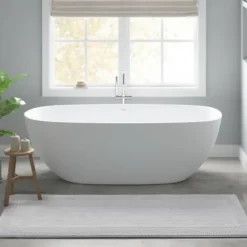 Bathroom Rugs-Kirkland's Home High Pile Marshmallow Bath Mat, 30 In. Gray