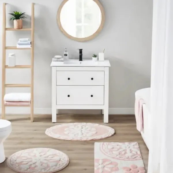 Bathroom Rugs-Kirkland's Home High Pile Marshmallow Bath Mat, 70 In. Gray