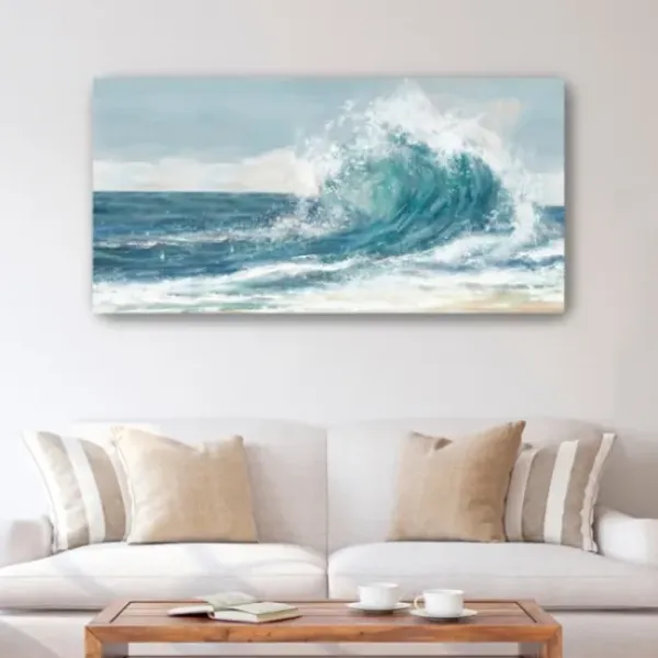 Canvas Art-Kirkland's Home High Waves Giclee Canvas Art Print Blue