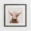 Framed Art-Kirkland's Home Highland Cow Distressed Framed Art Print Brown/Ivory