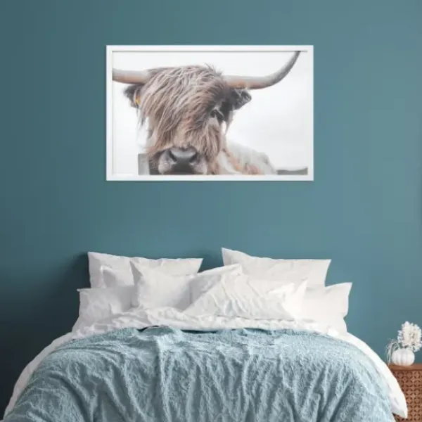 Framed Art-Kirkland's Home Highland Cow Framed Art Print Brown/White