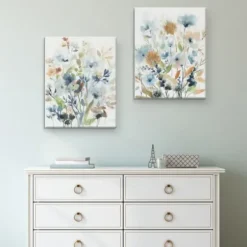 Canvas Art-Kirkland's Home Holland Spring Mix Canvas Art Prints, Set Of 2 Blue/Orange/Green