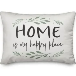 Pillows-Kirkland's Home Home Is My Happy Place Pillow White