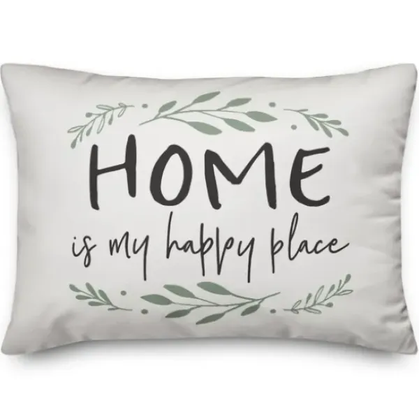 Pillows-Kirkland's Home Home Is My Happy Place Pillow White