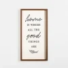 Wall Quotes & Signs-Kirkland's Home Home Is Where All The Good Things Are Wall Plaque Tan/Black