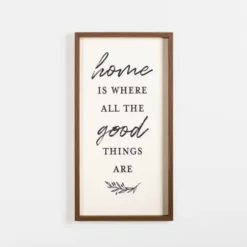 Wall Quotes & Signs-Kirkland's Home Home Is Where All The Good Things Are Wall Plaque Tan/Black