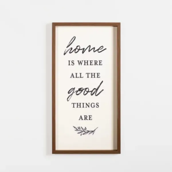 Wall Quotes & Signs-Kirkland's Home Home Is Where All The Good Things Are Wall Plaque Tan/Black