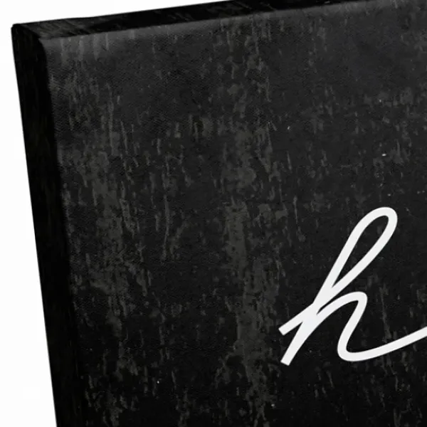 Wall Quotes & Signs-Kirkland's Home Home Is Where The Heart Is Canvas Wall Plaque Black/White