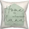 Pillows-Kirkland's Home Home Is Wherever Nana Is Sage Pillow White/Green/Black