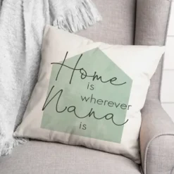 Pillows-Kirkland's Home Home Is Wherever Nana Is Sage Pillow White/Green/Black