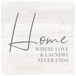 Wall Quotes & Signs-Kirkland's Home Home Love And Laundry Canvas Art Print Gray/White