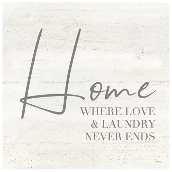 Wall Quotes & Signs-Kirkland's Home Home Love And Laundry Canvas Art Print Gray/White