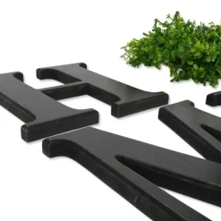 Wall Quotes & Signs-Kirkland's Home Home 4-Pc. Cutout Letters Plaque Black