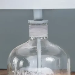 Table Lamps-Kirkland's Home Homegrown Gray Glass Jar Table Lamp White