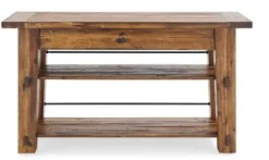 Console Tables-Kirkland's Home Honey Acacia Rustic Console Table Tan