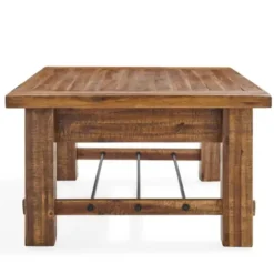 Coffee Tables-Kirkland's Home Honey Acacia Wood Coffee Table With Metal Bars Tan