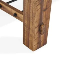 Coffee Tables-Kirkland's Home Honey Acacia Wood Coffee Table With Metal Bars Tan