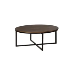 Coffee Tables-Kirkland's Home Honey Acacia Wood Round Coffee Table Tan