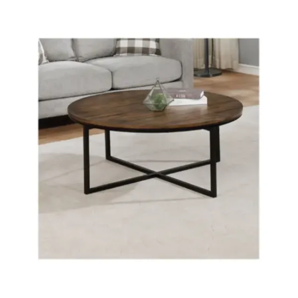 Coffee Tables-Kirkland's Home Honey Acacia Wood Round Coffee Table Tan