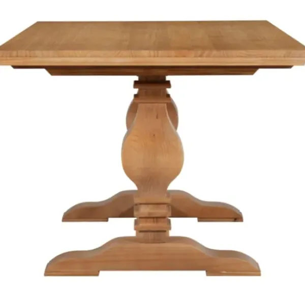Dining Tables-Kirkland's Home Honey Brown Wood Double Pedestal Dining Table Tan