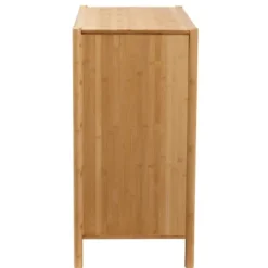 Cabinets & Sideboards-Kirkland's Home Honey Crescent Window 2-Door Cabinet Brown