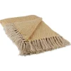 Blankets & Throws-Kirkland's Home Honey Diamond Fringe Throw Gold