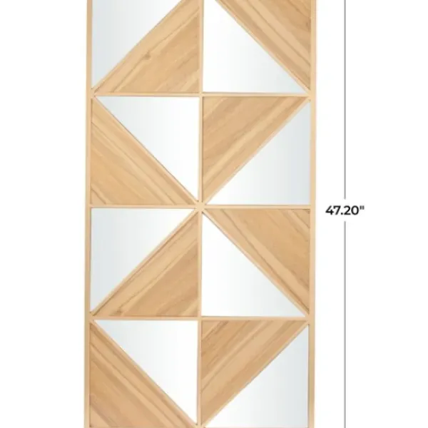 Wall Quotes & Signs-Kirkland's Home Honey Geometric Mirror Rec Gle Wall Plaque Tan