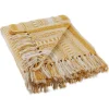 Blankets & Throws-Kirkland's Home Honey Gold Braided Fringe Throw Yellow