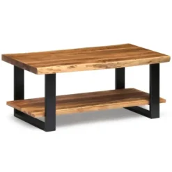 Coffee Tables-Kirkland's Home Honey Live Edge 3-Pc. Coffee And Accent Table Set Tan