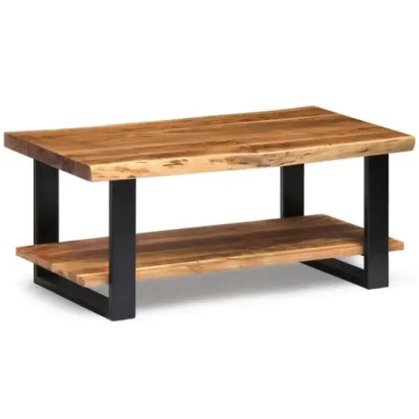 Coffee Tables-Kirkland's Home Honey Live Edge 3-Pc. Coffee And Accent Table Set Tan