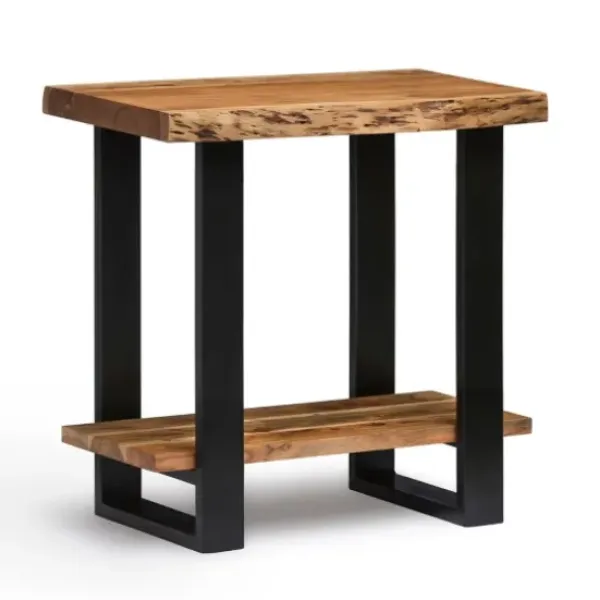 Coffee Tables-Kirkland's Home Honey Live Edge 3-Pc. Coffee And Accent Table Set Tan