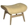 Benches & Ottomans-Kirkland's Home Honey Mushroom Leather Ottoman Tan