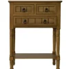 Console Tables-Kirkland's Home Honey Pine 3-Drawer Console Table Brown