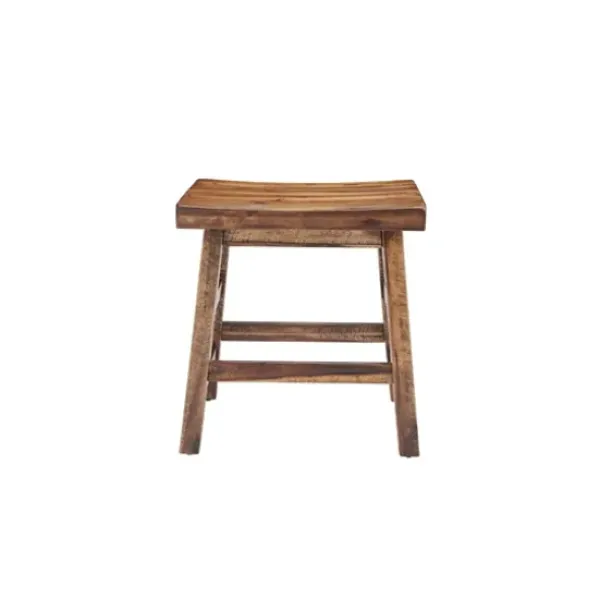 Benches & Ottomans-Kirkland's Home Honey Saddle Seat Wood Stool Brown