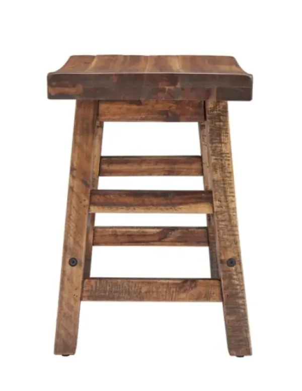 Benches & Ottomans-Kirkland's Home Honey Saddle Seat Wood Stool Brown
