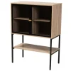 Cabinets & Sideboards-Kirkland's Home Honey Wood And Metal Mesh Cabinet Brown