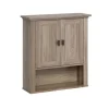 Shelves-Kirkland's Home Honey Woodgrain Wall-Mounted Cabinet Tan
