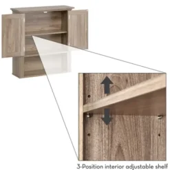 Shelves-Kirkland's Home Honey Woodgrain Wall-Mounted Cabinet Tan