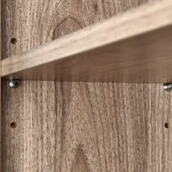 Shelves-Kirkland's Home Honey Woodgrain Wall-Mounted Cabinet Tan