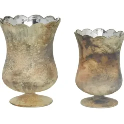Vases-Kirkland's Home Honeycomb Asymmetrical Vase White