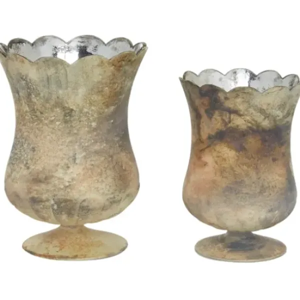 Vases-Kirkland's Home Honeycomb Asymmetrical Vase White
