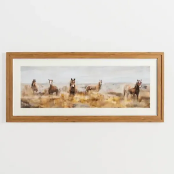 Framed Art-Kirkland's Home Horse Stampede Framed Art Print Brown/Gray