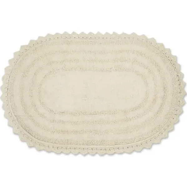 Bathroom Rugs-Kirkland's Home Hot Asymmetrical Cotton Bath Mat, 45 In. Pink