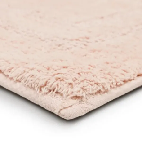 Bathroom Rugs-Kirkland's Home Hot Asymmetrical Cotton Bath Mat, 34 In. Pink