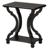 Accent & End Tables-Kirkland's Home Hourglass Wood Accent Table Black