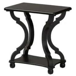 Accent & End Tables-Kirkland's Home Hourglass Wood Accent Table Black