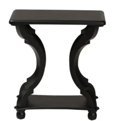 Accent & End Tables-Kirkland's Home Hourglass Wood Accent Table Black